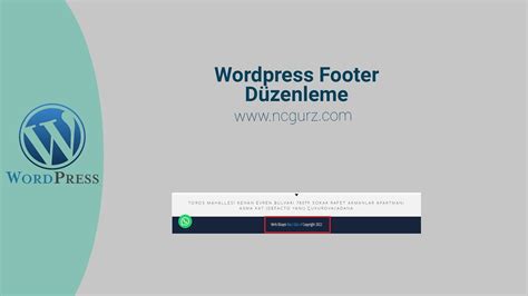 WordPress Footer Düzenleme: Alt Bilgi Alanını Özelleştirme WordPress Footer Düzenleme: Alt Bilgi Alanını Özelleştirme
