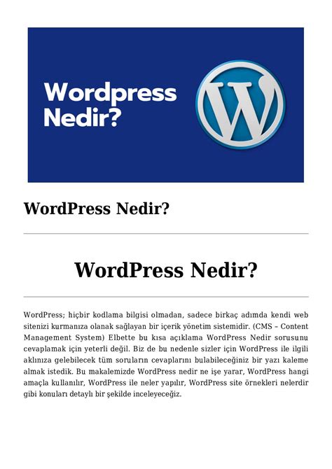 WordPress Eğitimi WordPress Eğitimi
